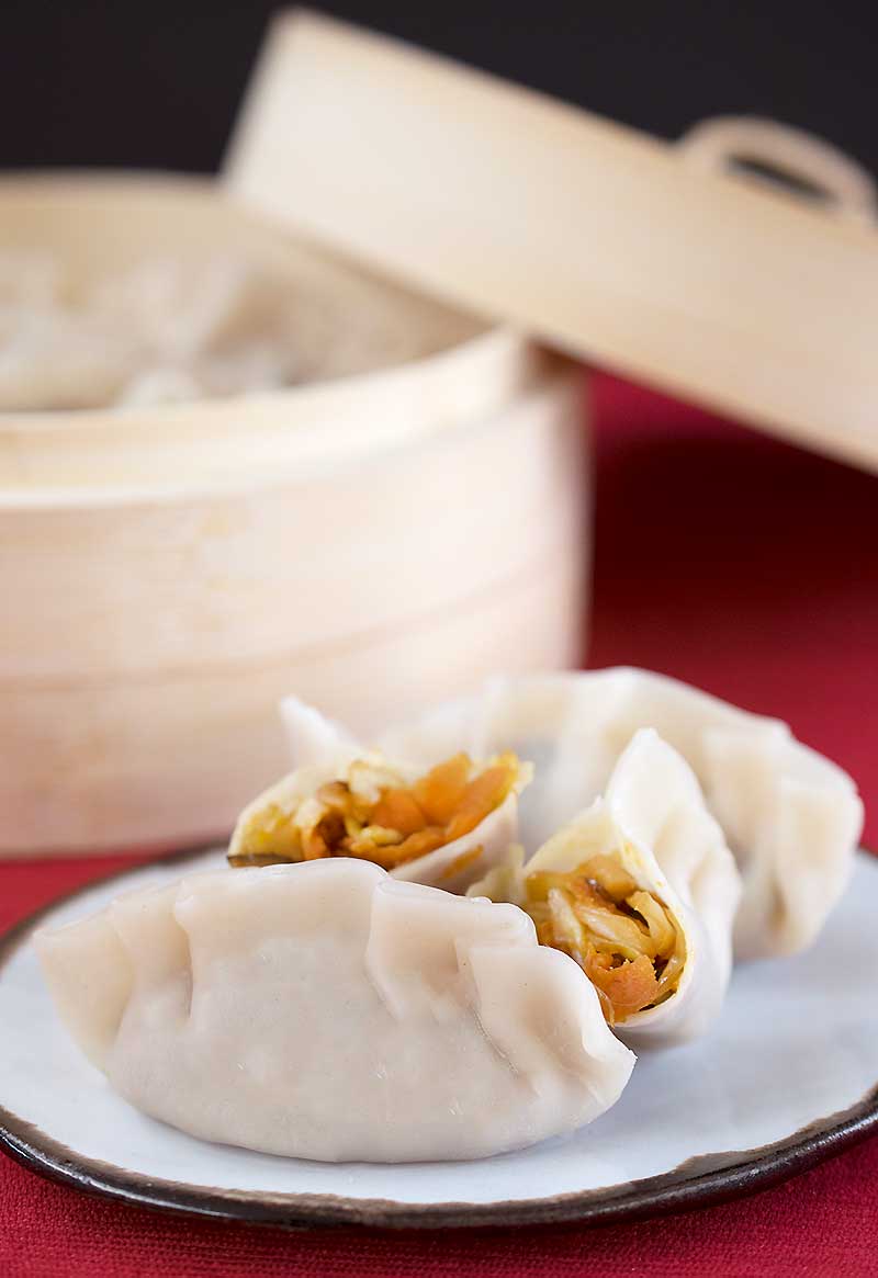 Vegan Instant Pot Steamed Vegetable Dumplings