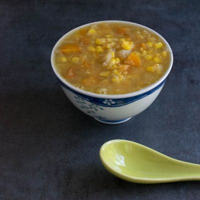 Instant Pot Indo-Chinese Cabbage Corn Soup - Plant Based Instant Pot