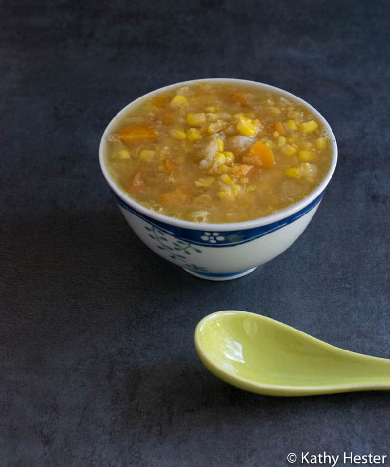 Instant Pot Cabbage and Corn Soup with and Indo-Chinese Flair