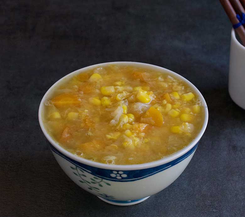 Instant Pot Cabbage and Corn Soup with and Indo-Chinese Flair