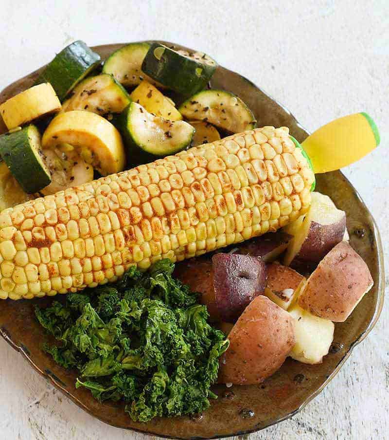 Fresh Summer Instant Pot Vegetable Dinner - Pot in Pot Method