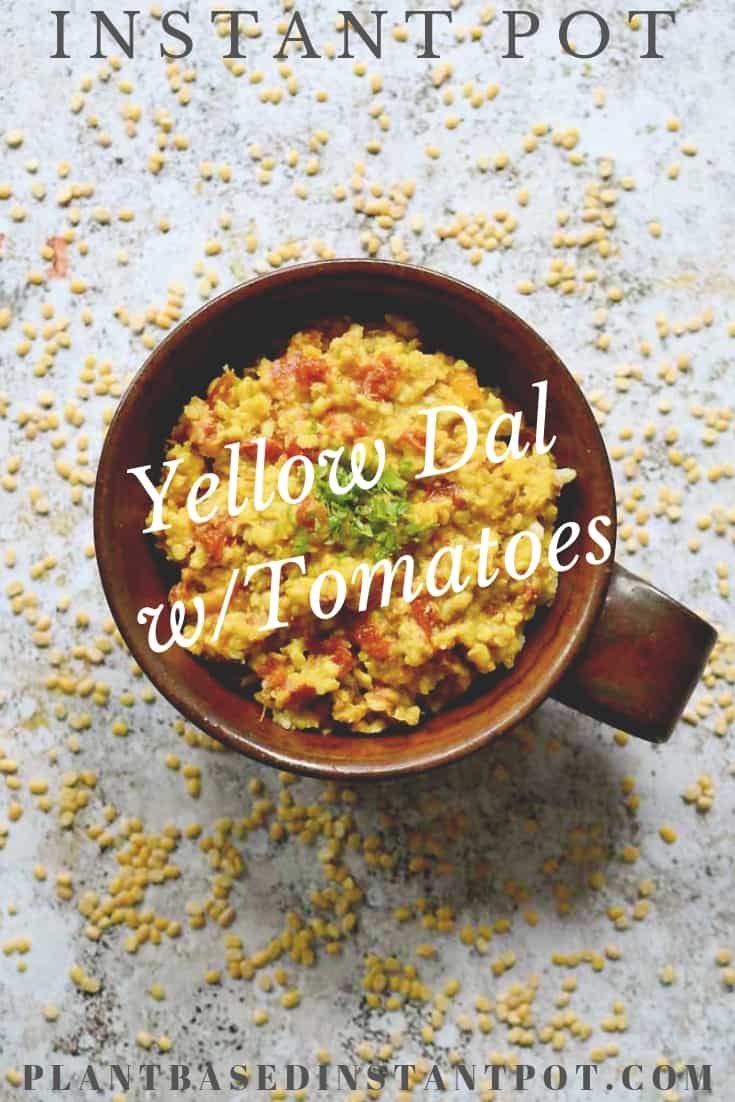 Instant Pot Yellow Split Peas with Tomatoes (Tarka Dal)