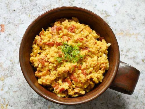 Instant Pot Yellow Split Peas with Tomatoes Tarka Dal