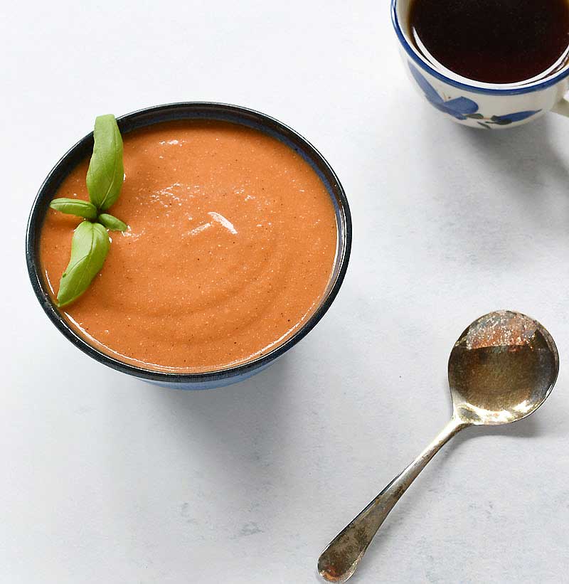 Instant Pot Vegan Tomato Soup Made Creamy with a Surprise Ingredient!