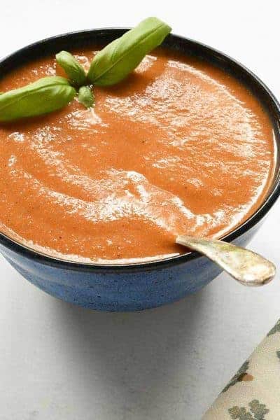 Instant Pot Vegan Tomato Soup Made Creamy with a Surprise Ingredient!
