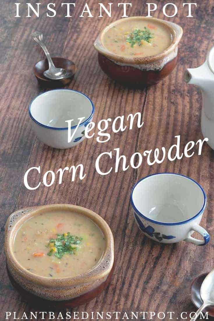 I love corn soup recipes anytime of the year, but corn chowder holds a special place in my heart once the weather gets cold. You can make my Easy Instant Pot Corn Chowder in a jiffy. It's healthy, filling, comes together with just a little effort. Plus the cooking time is hands off, so you can enjoy a little down time before dinner!