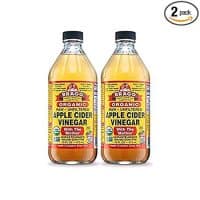 Bragg USDA Organic Raw Apple Cider Vinegar, With The Mother 16 Ounces Natural Cleanser, Promotes Weight Loss - Pack of 2