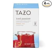 Tazo Iced Passion Herbal Tea Filterbags, 6 count (pack of 4)