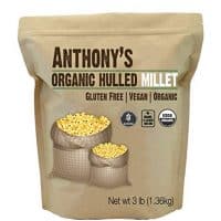 Organic Hulled Millet (3lb) by Anthony's - Gluten Free, Raw and USA Grown
