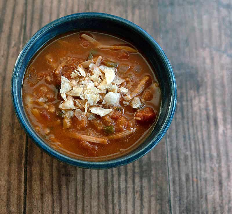 Instant Pot Jackfruit Tortilla Soup