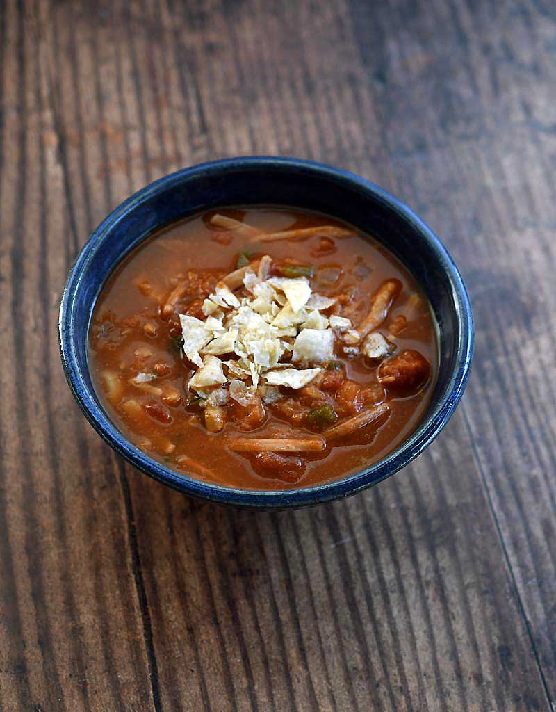 Instant Pot Jackfruit Tortilla Soup