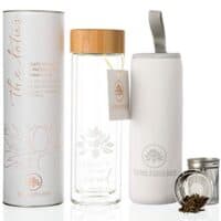 The Lotus Glass Tea Tumbler Infuser Bottle 