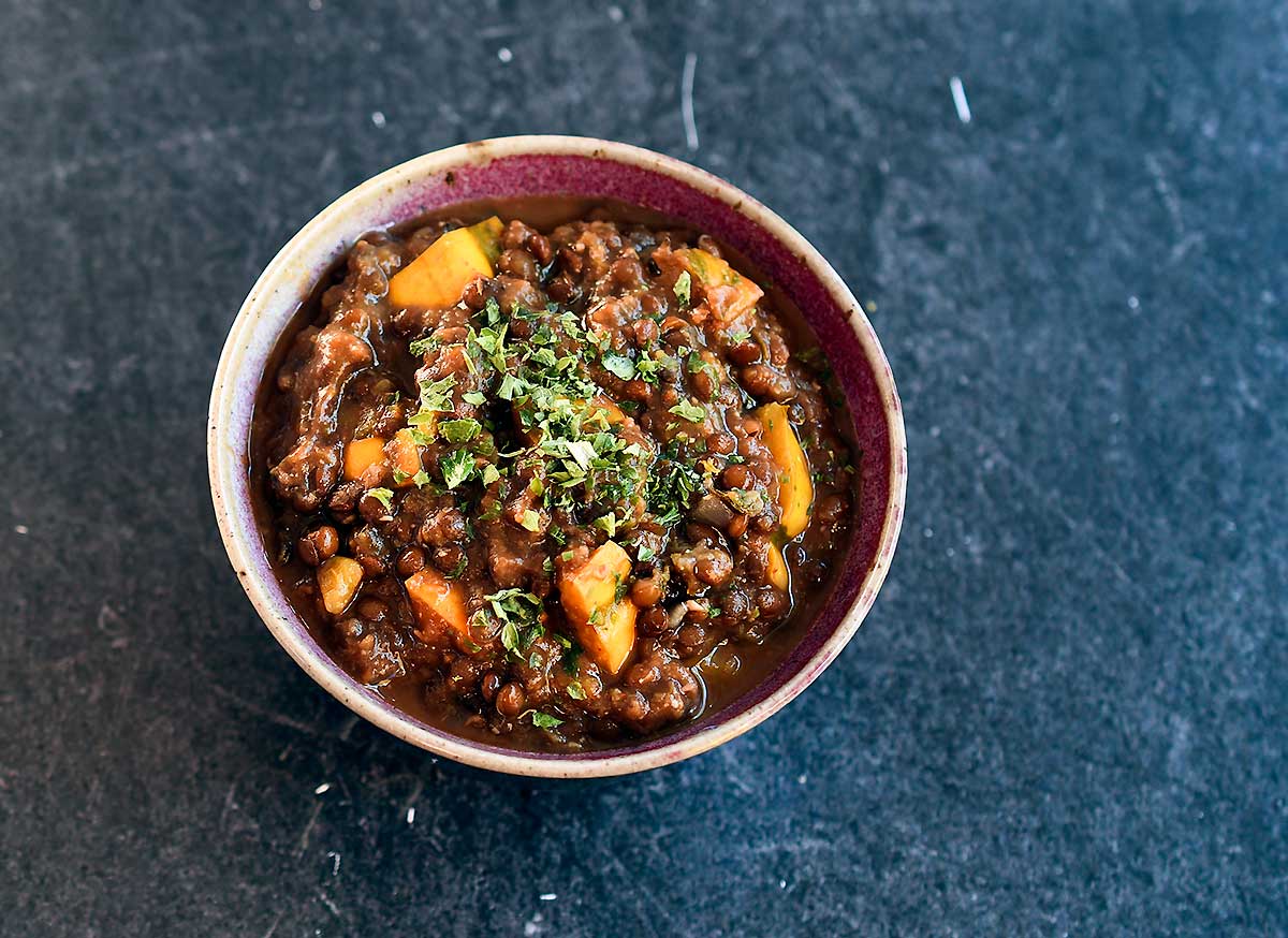 Instant Pot Dutch Oven Lentils w/ Cauliflower & Tahini - Catfish Out of  Water